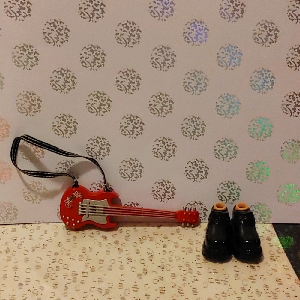 MGA Bratz Boy Electric Guitar and Black Dress Shoes